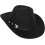 Damefilt cowboyhatt Fedora for medium/stort hode 1