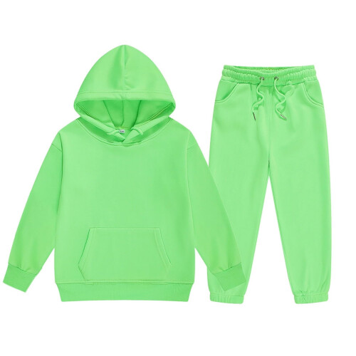 Conjunto de moletom infantil com capuz e calça para crianças pequenas e