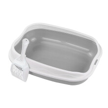 Semi-Enclosed Cat Litter Box Spatter-Proof Large