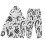 Conjunto de roupa infantil com moletom com capuz e calça para crianças de 3 a 4 anos. 1