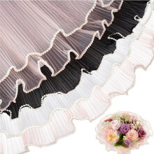 12er Pack Perlenrand Blumenverpackungspapier, Blumenwickelnetzpapier für Den Muttertag, Hochzeitsjubiläum