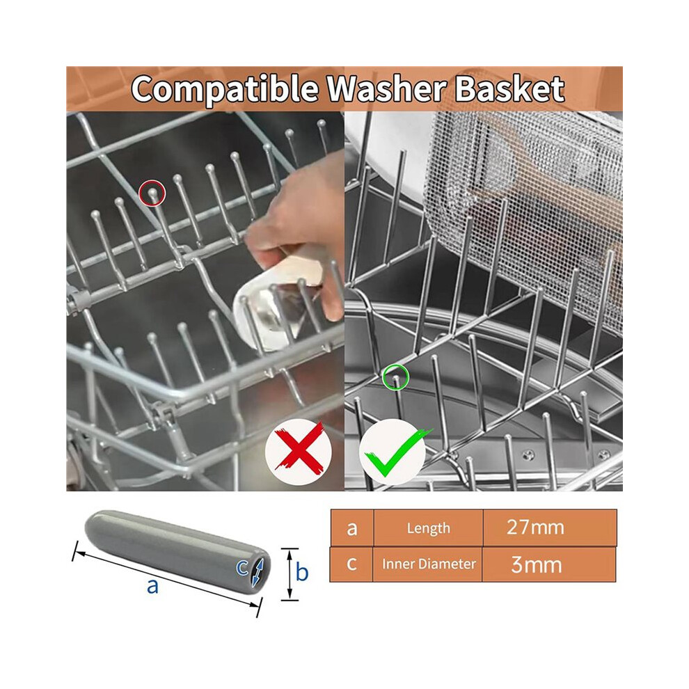 400Pack Dishwasher Rack Caps,Dishwasher Rack Repair Coating,As The Dishwasher Cover For Rack Prevents Rust 6033239432797