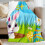 Easter Flannel Sofa Blanket Soft Cozy Warm White Blue Green 6