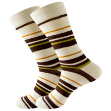 chaussettes rayées colorées taille moyenne pour adultes (unisexe)