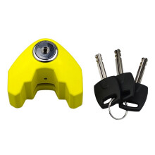 Blocco del Freno un Disco per Bici Blocco del Freno Della Ruota Antifurto di Sicurezza Impermeabile Moto Scooter Veicolo Bicicletta Pieghevole,Giallo