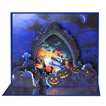 Cartão de Halloween Pop-Up 3D com Envelope
