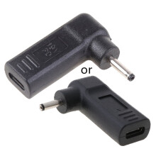 USB Type-C female naar DC male stekkeradapter 90 graden