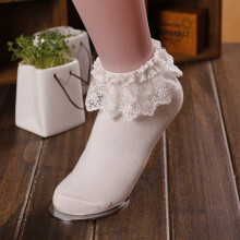 Seductiva Sale 2025 Socks Women Casual Crew Socks 1 Pair Women Ankle Socks Lace Ruffle Frilly Comfortable Cute Cotton Socks Ladies Girl Lace Socks
