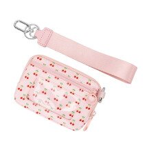 Cartera impermeable con estampado de fresas y cerezas para mujer