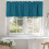 Cortina de cozinha azul-petróleo 42x12 polegadas com bolso para varão e filtragem de luz. 4