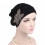 Bonnet turban en velours avec fleur perlée (1 pièce) 1