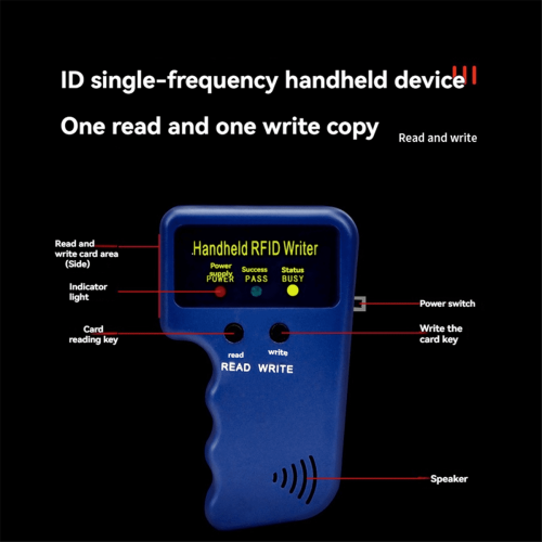 Léitheoir Scríbhneoir RFID Láimhe 125kHz le 5 Eochracha 2