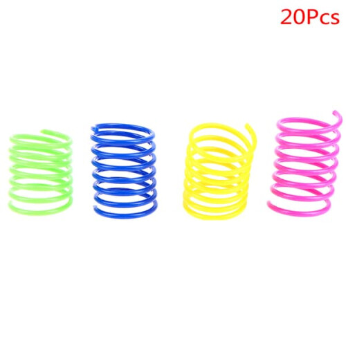 Cat Toy Spiral Spring 20 pcs Colorful Plastic 1