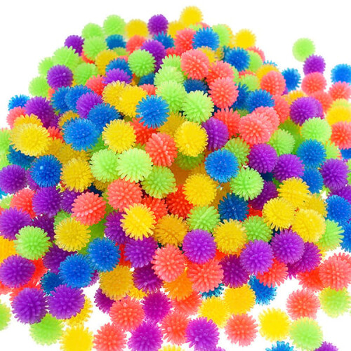 Cat Toys Stretch Plush Ball Colorful Interactive 12 Pack 2