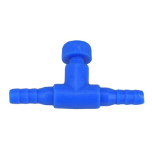 Válvula de aire para acuario de 2 vías con regulador ajustable de plástico.