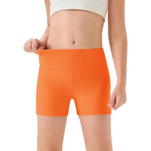 Pantaloncini sportivi da ragazza a vita alta per yoga, danza, ciclismo, comodi pantaloncini da ginnastica