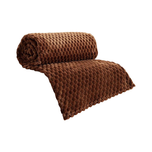 Fleece Throw Blanket Coffee 59x39 in