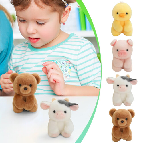 Orsetto di peluche, cuscino imbottito, 4,33" x 2,56"