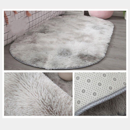 Tapete oval felpudo YOTQUSKI para quarto infantil, 80 x 120 cm (31,5 x 47,2 polegadas). 2