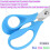Mordely left-handed craft scissors 3 colors 3