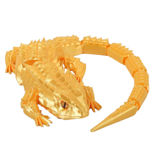Dinossauro de brinquedo impresso em 3D de 5 polegadas com articulações móveis.