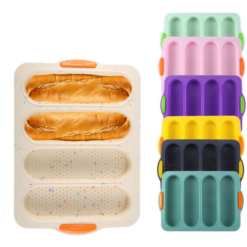 Antihaft-Silikon-Baguetteform-Set (4 Bleche) 2