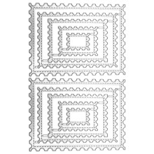 Troqueles de acero al carbono plateados para la fabricación de tarjetas (2 juegos)