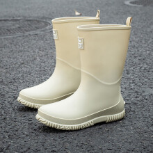 Botas de lluvia para mujer, hasta la pantorrilla, antideslizantes (1 par)