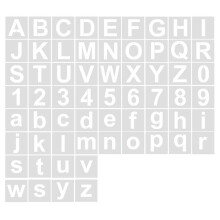Buchstaben- und Zahlenschablonen zum Zeichnen für Kinder, 60 Stück