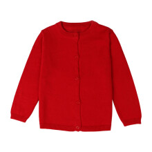 Mädchen-Strickjacke mit langen Ärmeln und Knöpfen, Rundhalsausschnitt, Größe 8Y