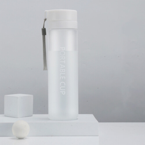 Auslaufsichere Glas-Wasserflasche, 800 ml, Weiß