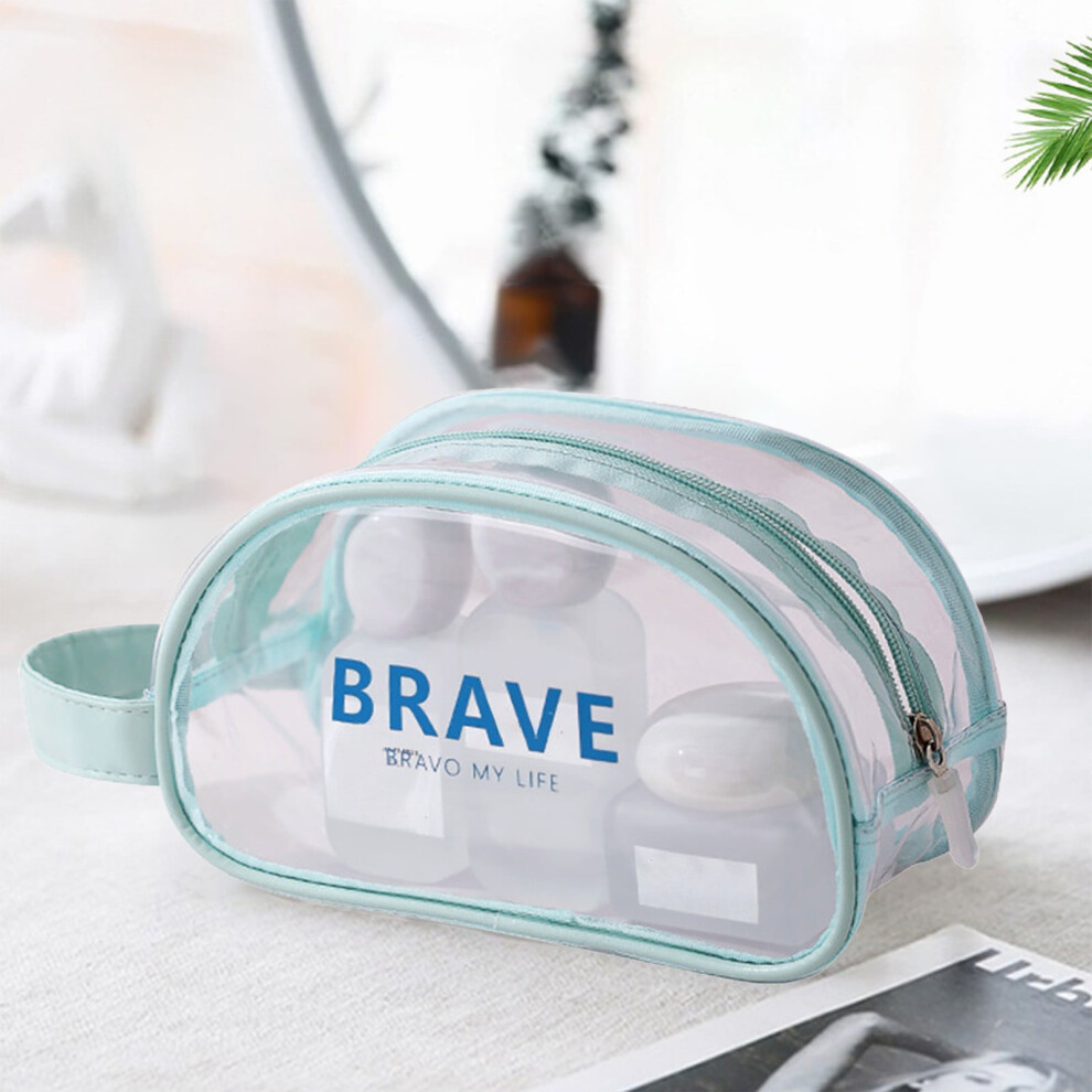 Clear waterproof makeup bag with zipper, 1 piece