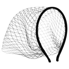 Bandeau voile noir en maille pour mariages et événements