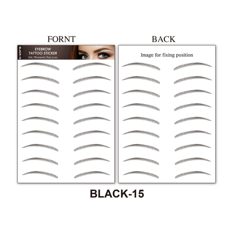 Eyebrow Stickers Waterproof Eco-Friendly 10 Pcs
