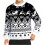 Pull de Noël pour homme, en maille brodée avec des rennes 1