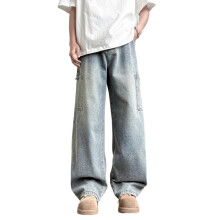Jeans denim lasta d'fhir le pócaí iolracha, feistiú rialta