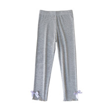 Mädchenleggings, grau, mit dünner Schleife, 2 Jahre