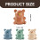 Bear-shaped nail brush with soft bristles 3