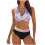 Damesbikini set paars retro print hoge taille 1