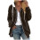 Dam vinterjacka i fleece, brun, 5XL 1