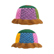 Gorro de crochet tipo cubo para mujer con protección UV (1 unidad)
