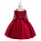 Vestido de princesa infantil com renda, flor e laço, sem mangas, cor vinho. 5