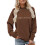 Moletom feminino plus size com estampa de café e gola redonda. 1