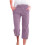 Dame elastiske capribukser lilla 5XL 1
