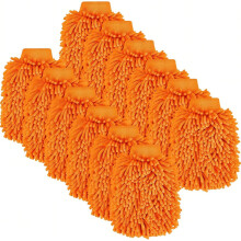 Guanti per lavaggio auto in microfibra ciniglia, 12 pezzi, 7,48 x 10,24 pollici