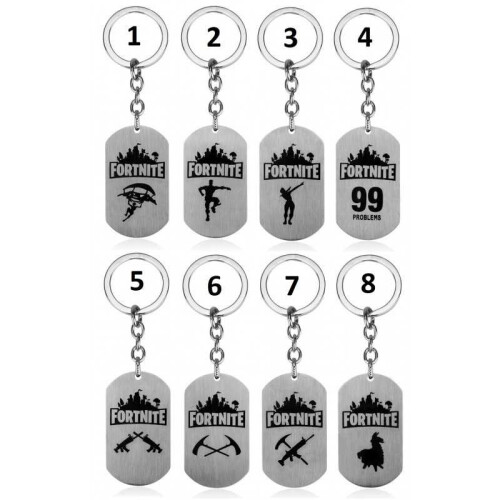 Fortnite keychain silver 5 1
