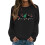 Damen-Sweatshirt mit Weihnachtskatzenmuster, langärmelig 1