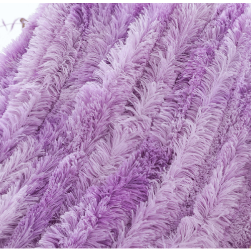 Purple shaggy blanket double layer lightweight L 1