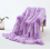 Purple shaggy blanket double layer lightweight L 3