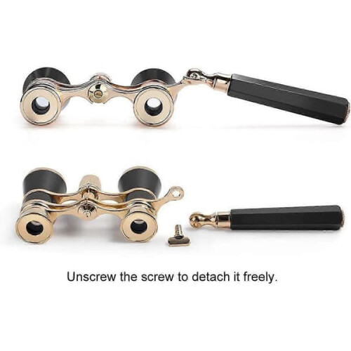 Opera Glasses 3x25 Binoculars with Handle Black 1